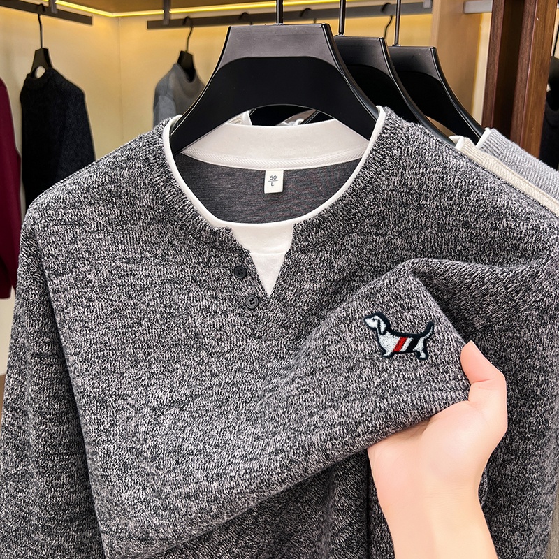 Mens Fashion Top - Fashion Trend Solid Color Men's Fake
