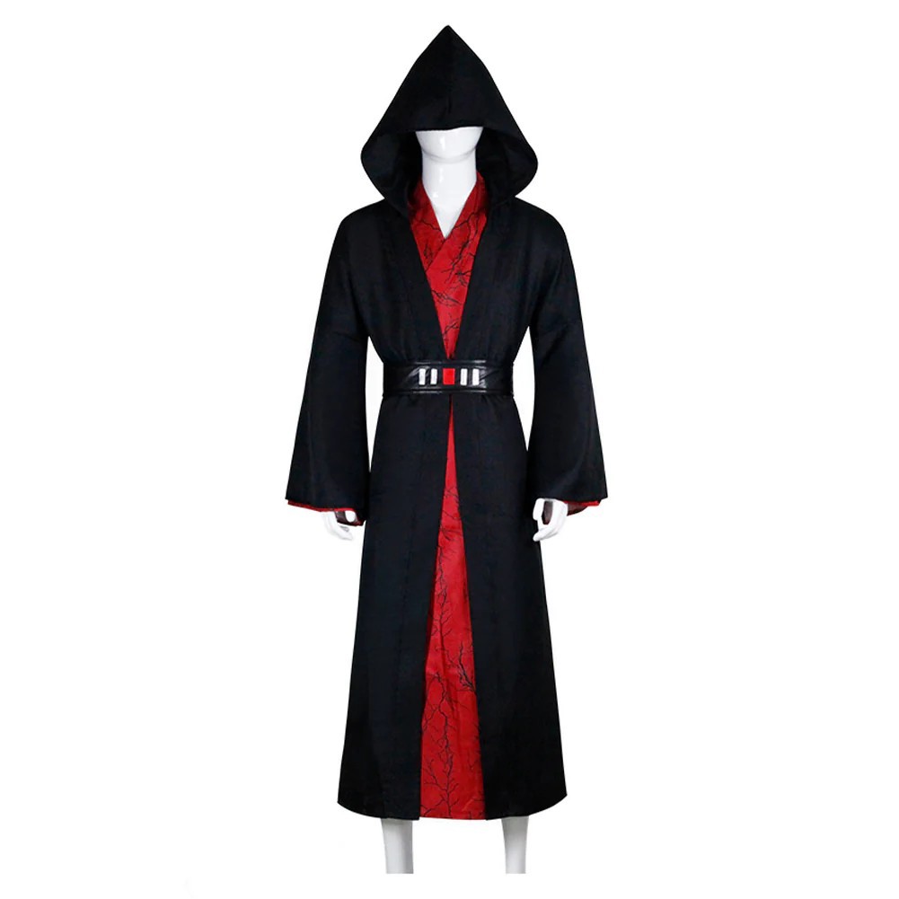 Mens Fashion Jumpsuit - Sheev Palpatine Hooded Cloak Black Robe