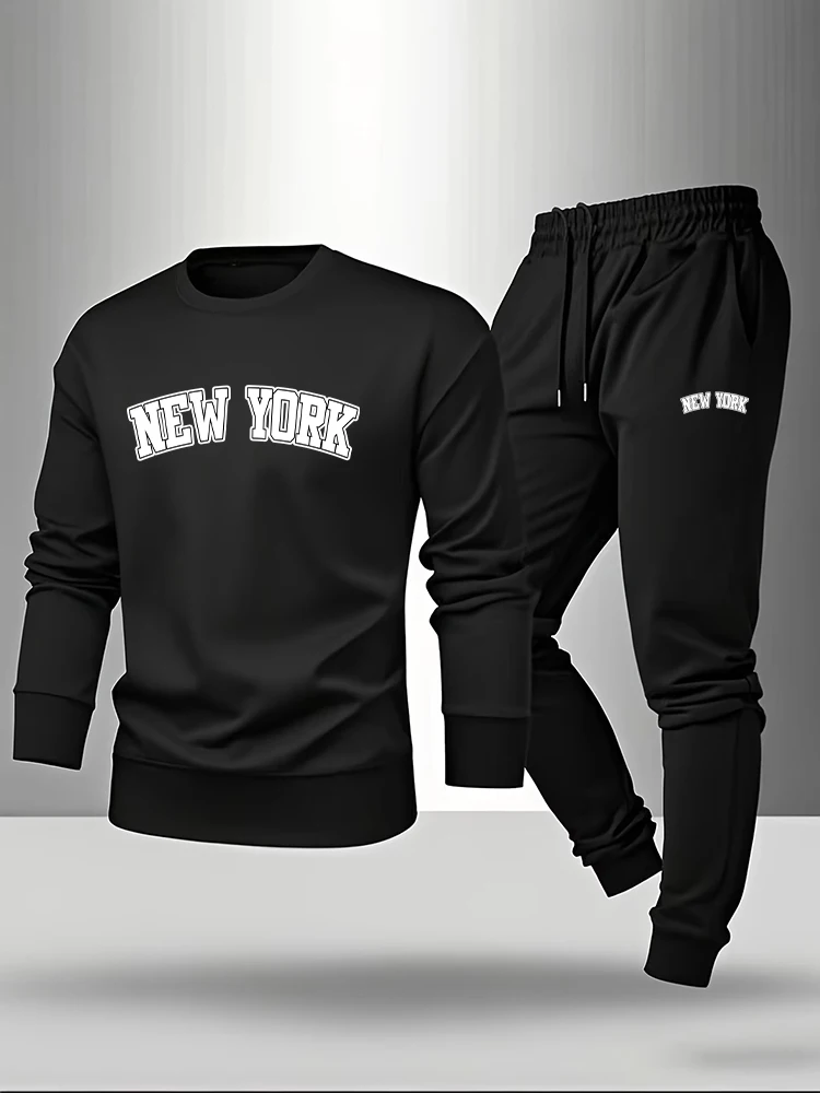 Mens Fashion Urban - 2026 Spring Autumn Men's Set Pullover