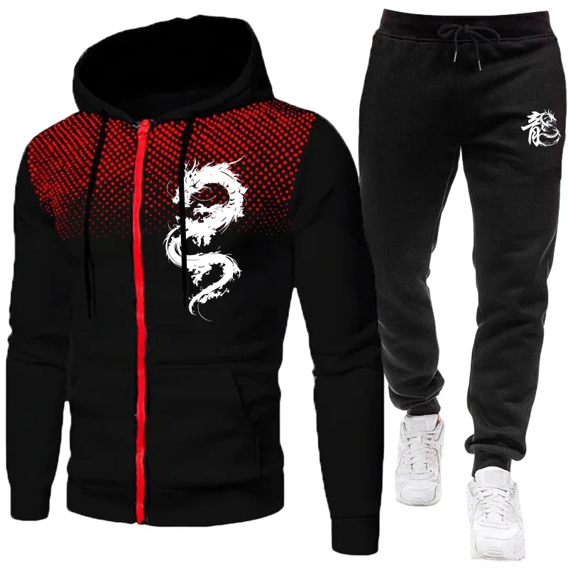 Mens Fashion Urban - 2026 New Arrival Men's Tracksuit Dragon