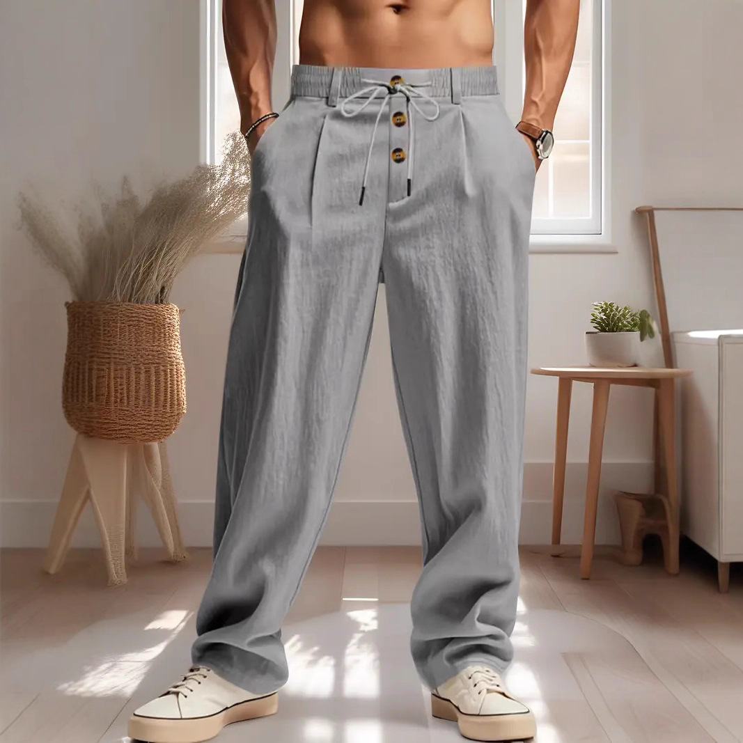 New Men's Cotton and Linen Cas - Men'S Fashion Linen Pants review and price