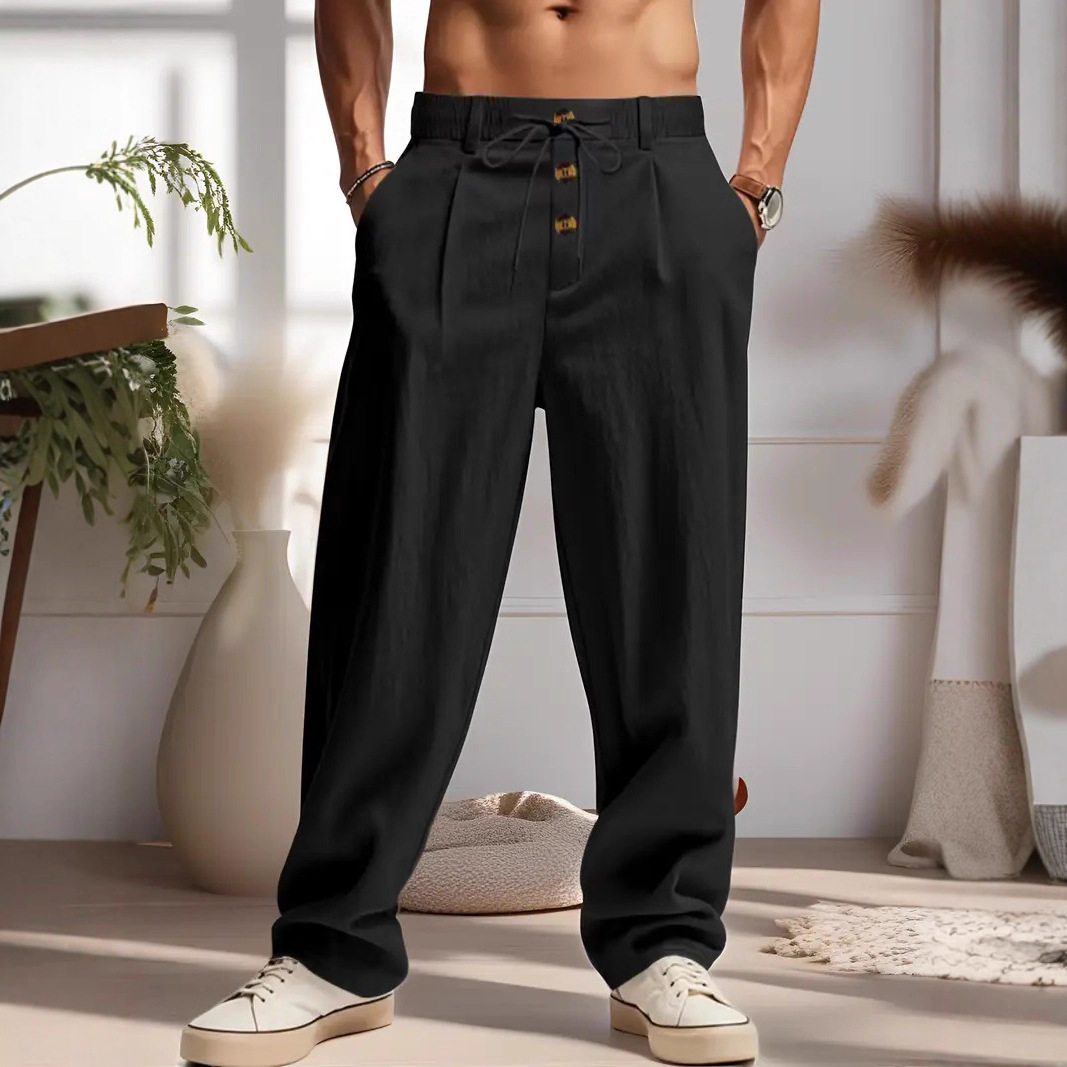 New Men's Cotton and Linen Cas - Men'S Fashion Linen Pants review and price