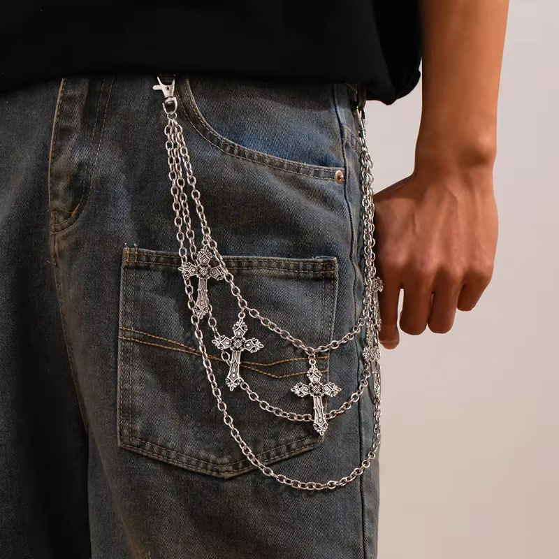 Fashion Punk Metal Pants Chain - Men'S Fashion Linen Pants review and price