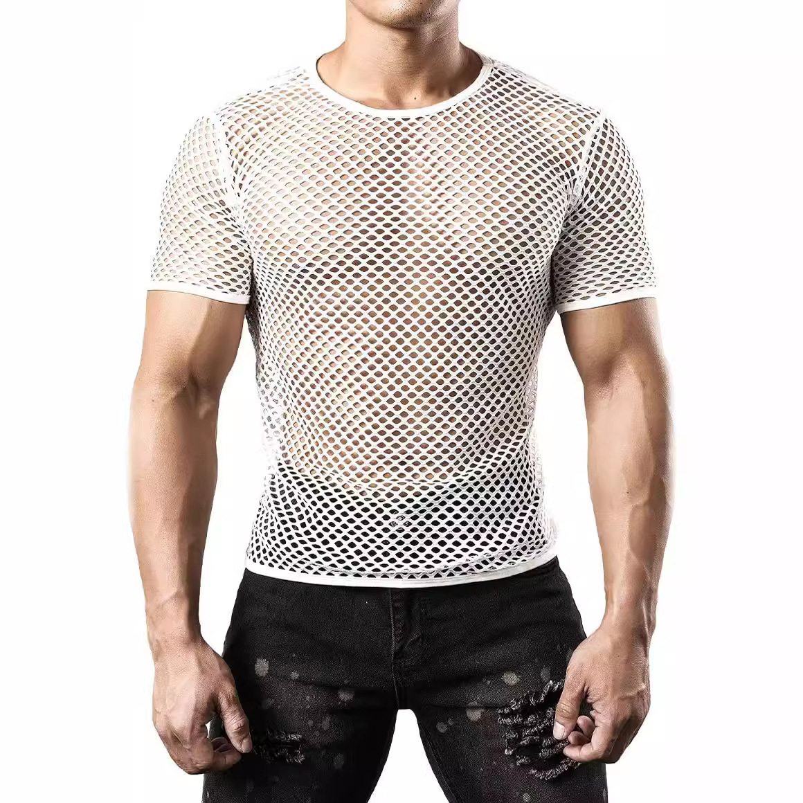 Sexy Hollow Out Mens Black Fis - Men'S Fashion Night Out review and price