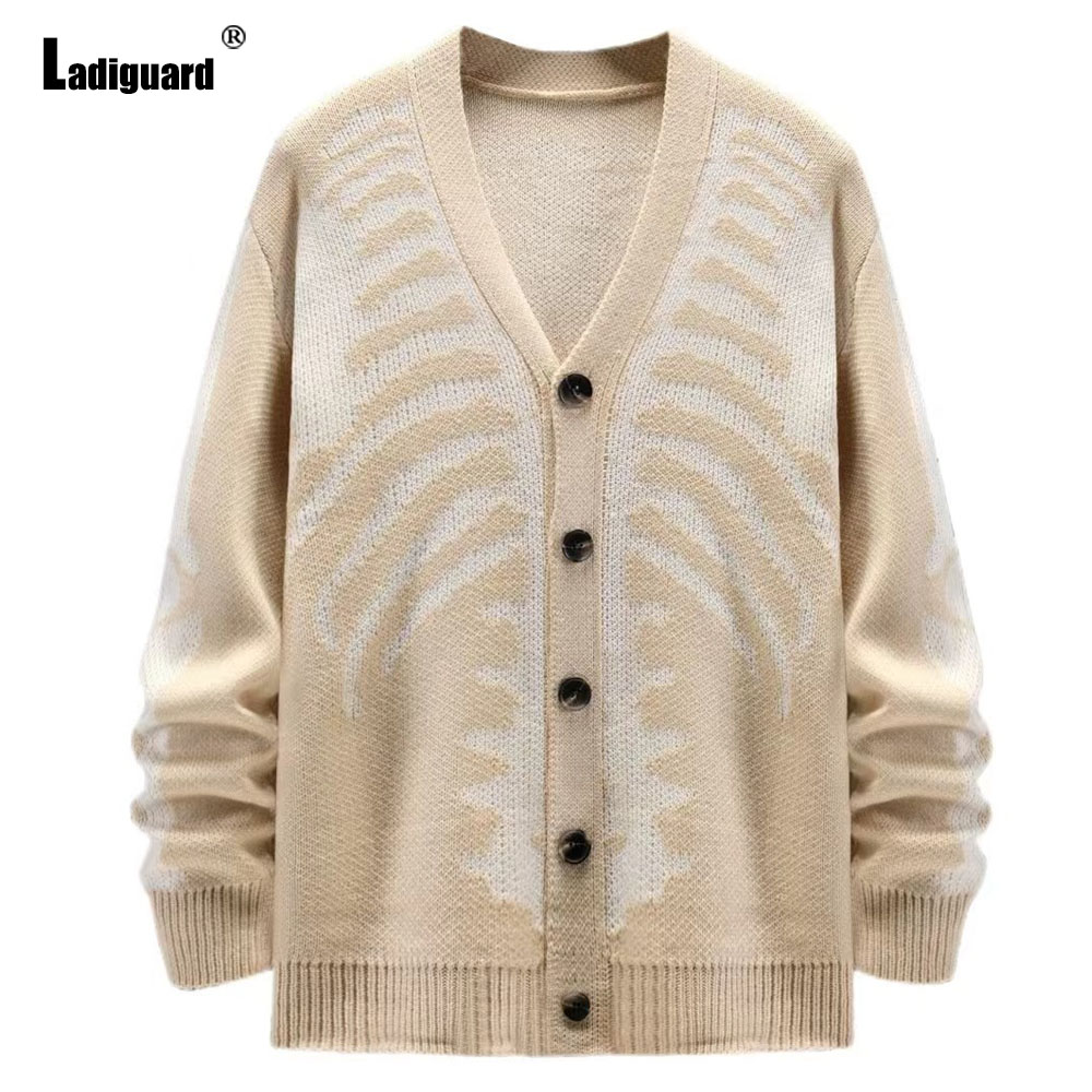 Ladiguard Men Retro Knitted Sw - Men'S Fashion V Neck Sweater review and price