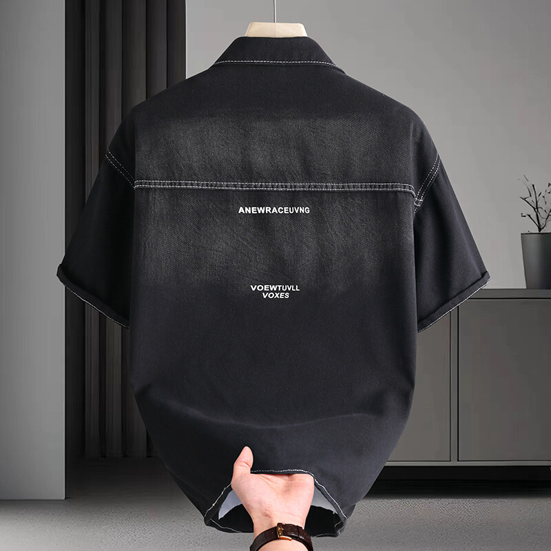 Men's Denim Shirt Summer Fashi - Mens Fashion Urban review and price