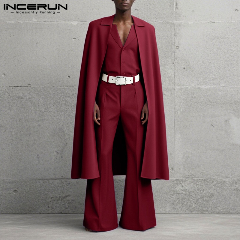 INCERUN Men Sets Solid Color L - Men'S Fashion And Style review and price