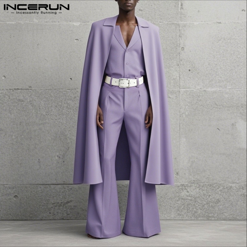 INCERUN Men Sets Solid Color L - Men'S Fashion And Style review and price