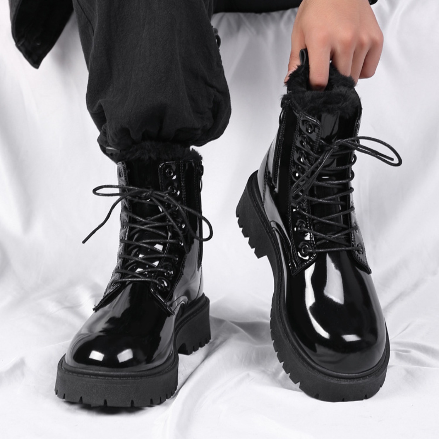 Men's warm plush high-top boot - Men'S Fashion For 30 Year Olds review and price
