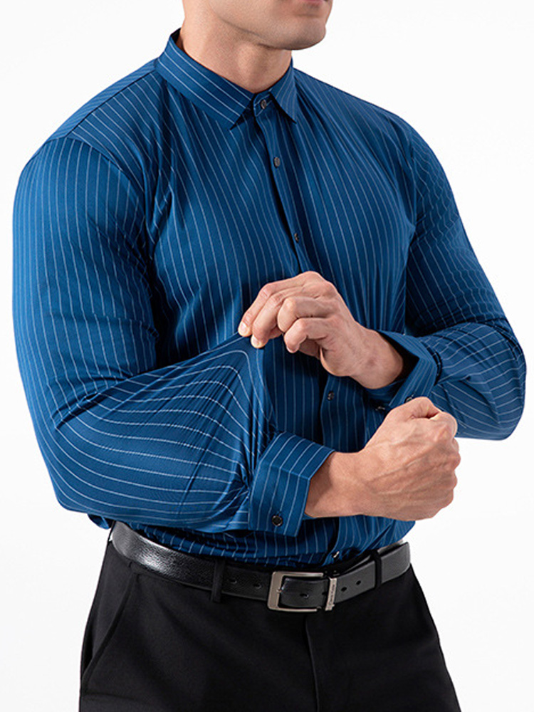 Retro Striped Wrinkle Free Str - Mens Fashion Dress Shirts review and price