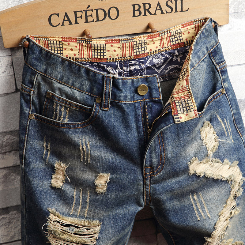 Ripped Hip-hop Denim Shorts Me - Men'S Fashion Linen Pants review and price