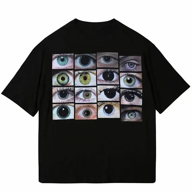 Eyes Printed Harajuku Y2K T-sh - Mens Fashion Dress Shirts review and price