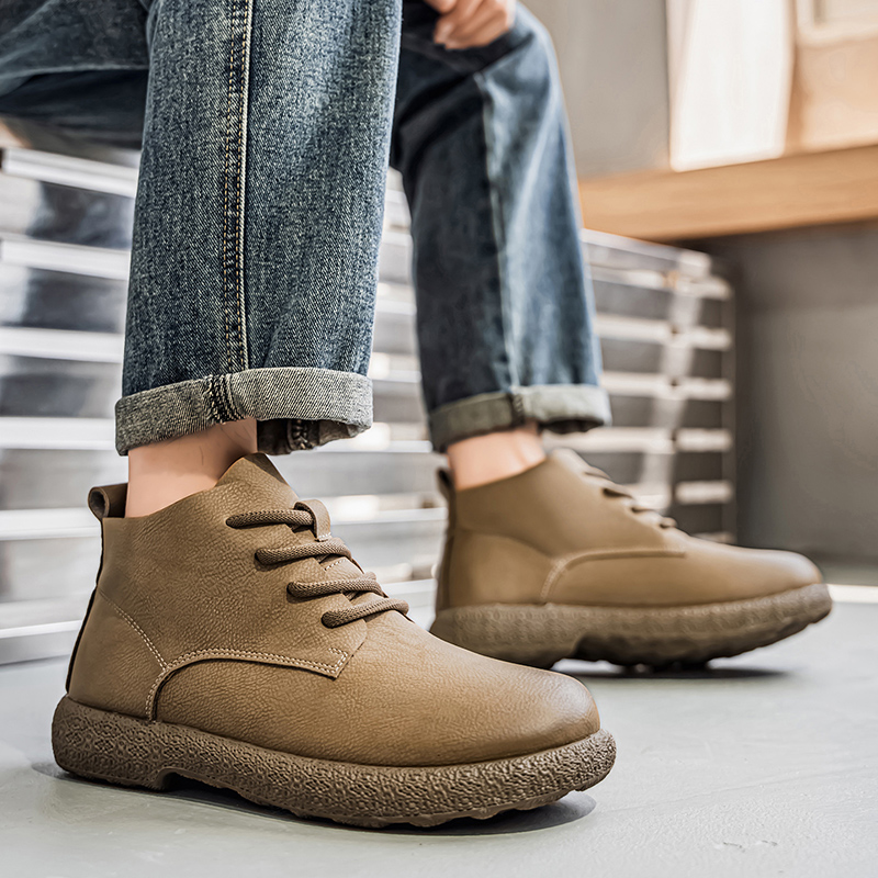 Men Ankle Boots Brown Short Bo - Men'S Fashion For 30 Year Olds review and price