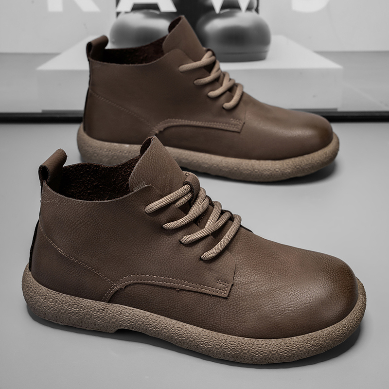 Men Ankle Boots Brown Short Bo - Men'S Fashion For 30 Year Olds review and price