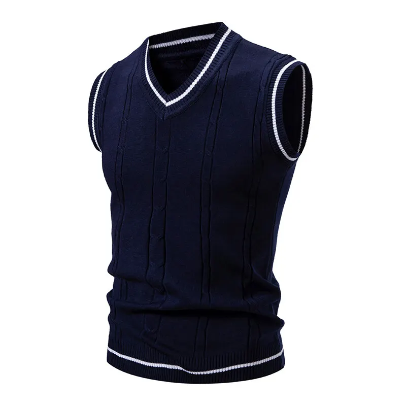 Autumn Men's V Neck Knit Vests - Men'S Fashion V Neck Sweater review and price
