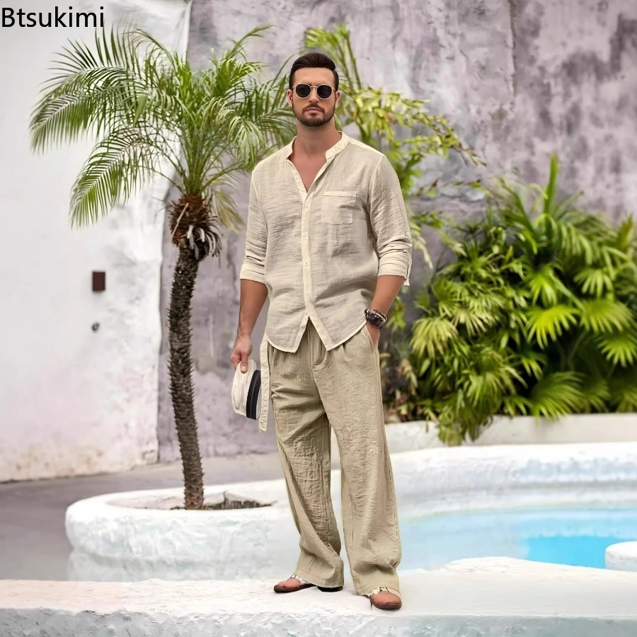New Men's Casual Cotton Linen  - Mens Fashion Modern review and price