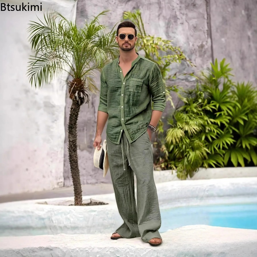 New Men's Casual Cotton Linen  - Mens Fashion Modern review and price
