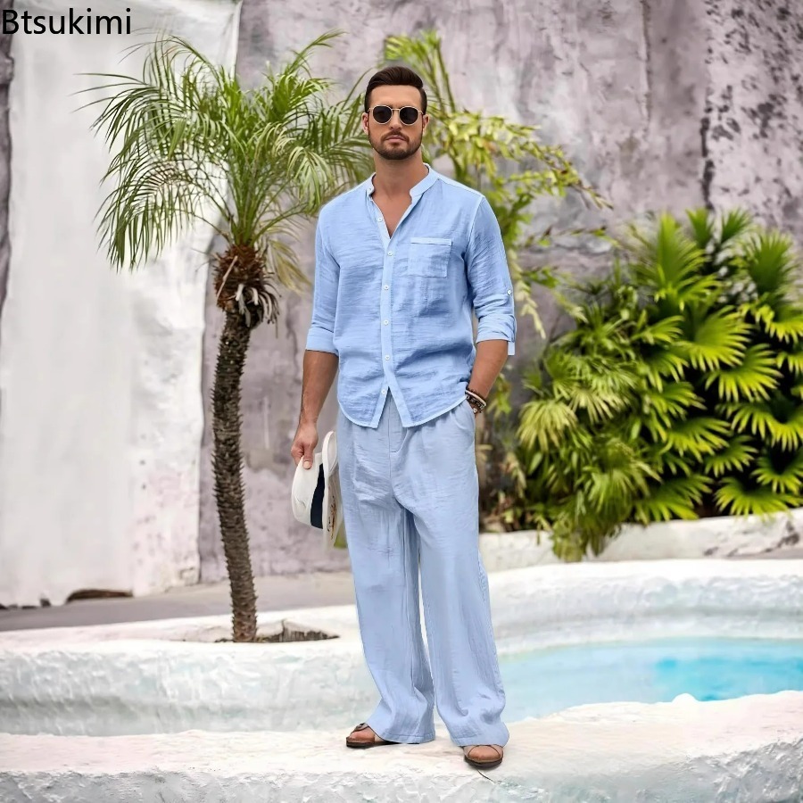 New Men's Casual Cotton Linen  - Mens Fashion Modern review and price