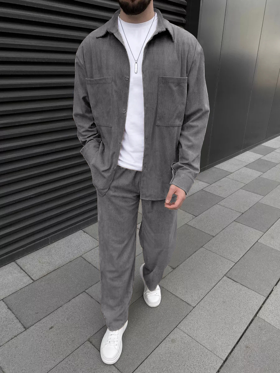 Men's Corduroy Two-Piece Outfi - Men'S Fashion Usa review and price