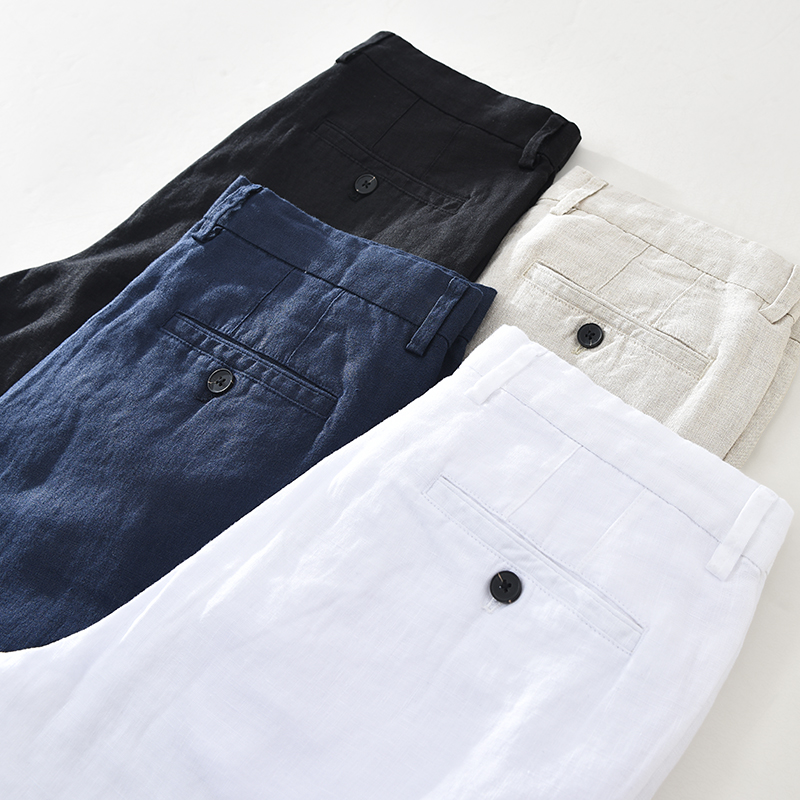 Japanese style simple men's li - Men'S Fashion Linen Pants review and price