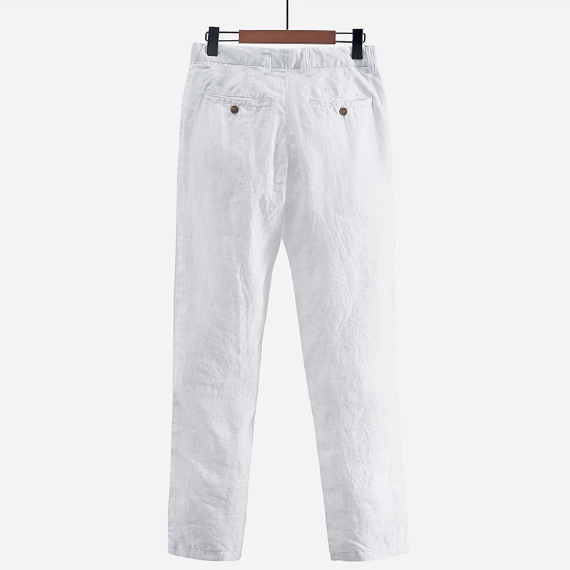 Japanese style simple men's li - Men'S Fashion Linen Pants review and price