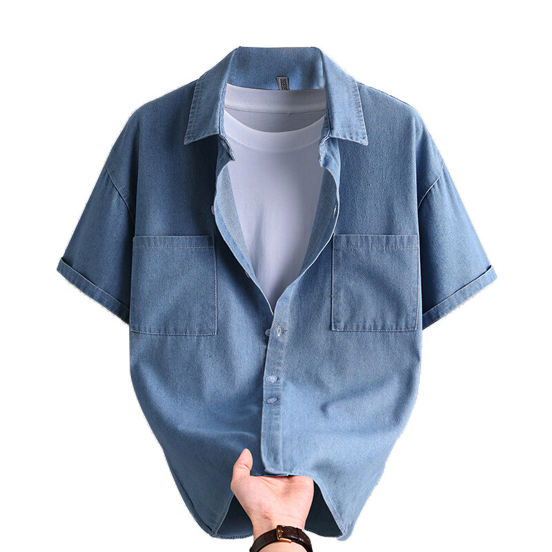 Men's Denim Shirt Summer Fashi - Mens Fashion Urban review and price