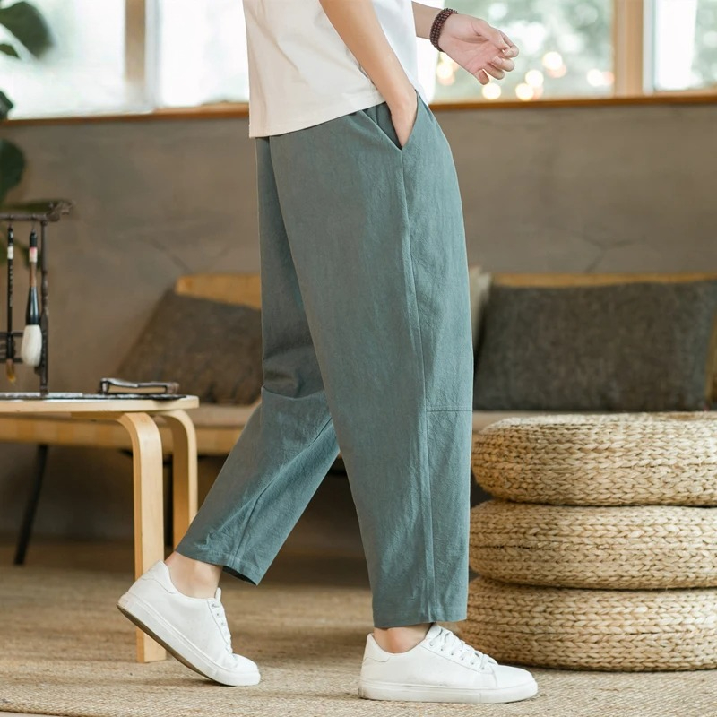 Men's Trousers Cotton Linen Fa - Men'S Fashion Linen Pants review and price