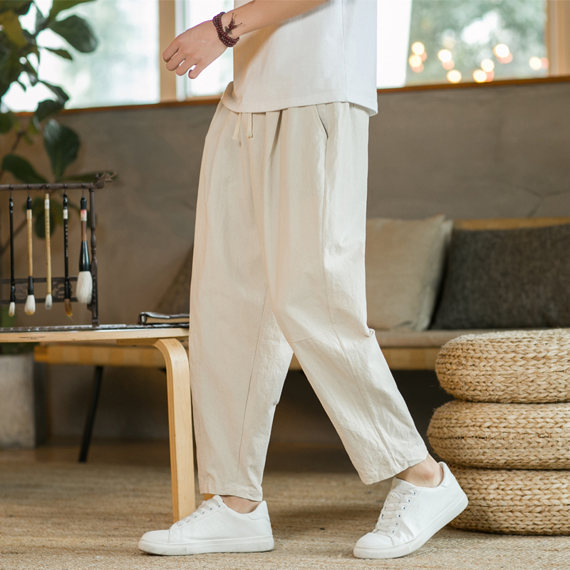 Men's Trousers Cotton Linen Fa - Men'S Fashion Linen Pants review and price