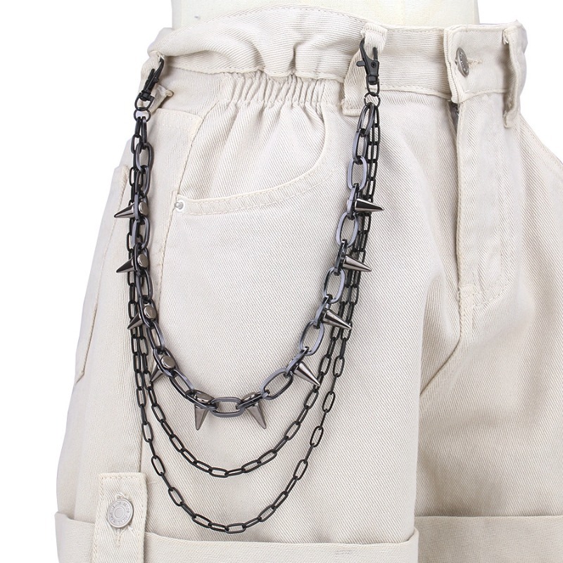 Hip Hop Punk Rock Metal Pants  - Men'S Fashion Linen Pants review and price