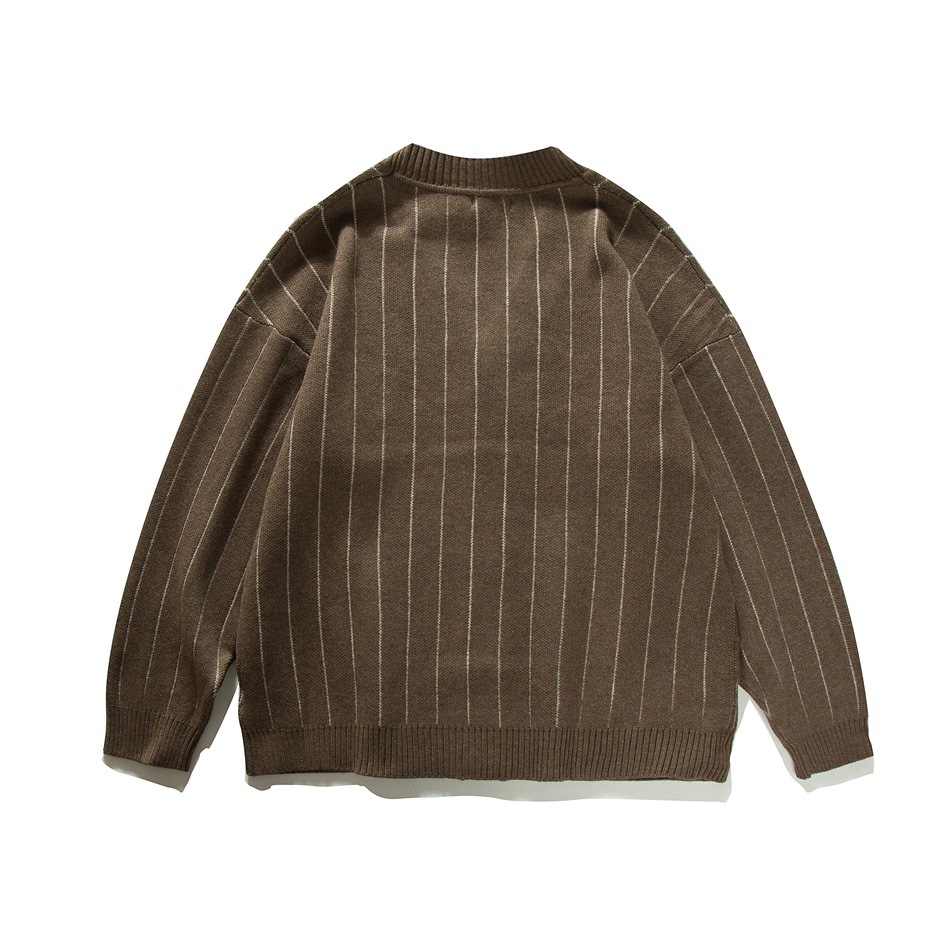 Spring Autumn Stripe Cardigan  - Men'S Fashion V Neck Sweater review and price