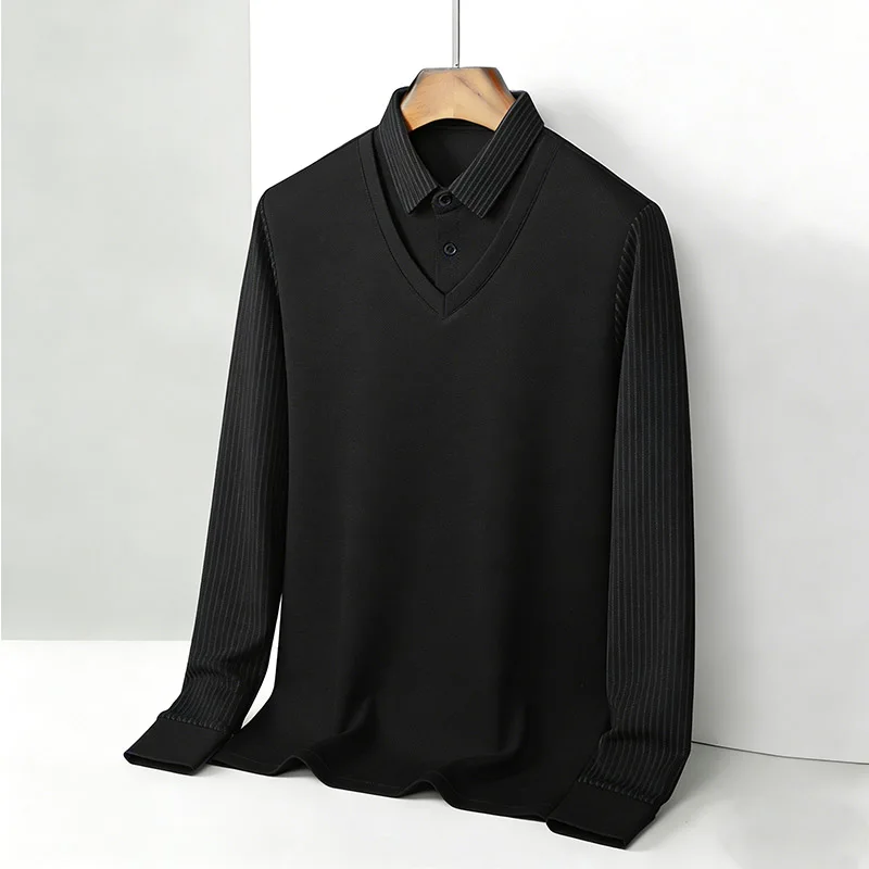 Men's Fake Two Piece Shirt Col - Mens Fashion Top review and price