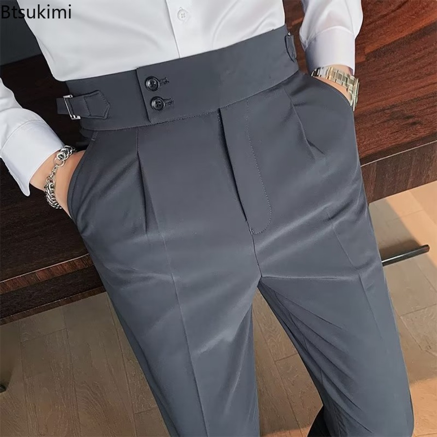 New 2026 Men's Solid Color Sui - Men'S Fashion Linen Pants review and price