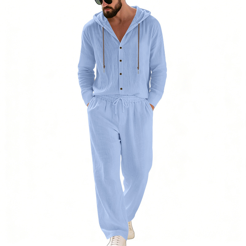 Men's Linen Casual, Hooded But - Linen Shirt Summer review and price